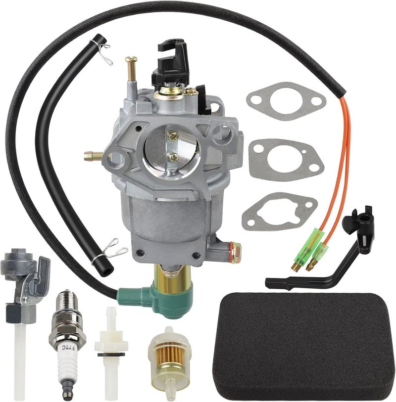 SIMPERAC كربوراتور لمولد Predator 420cc 9000 8750 7000 6500 5500 واط 13HP 14HP 15HP 16HP محمول بالغاز مع فلتر هواء وصمام إيقاف الوقود - Image 1